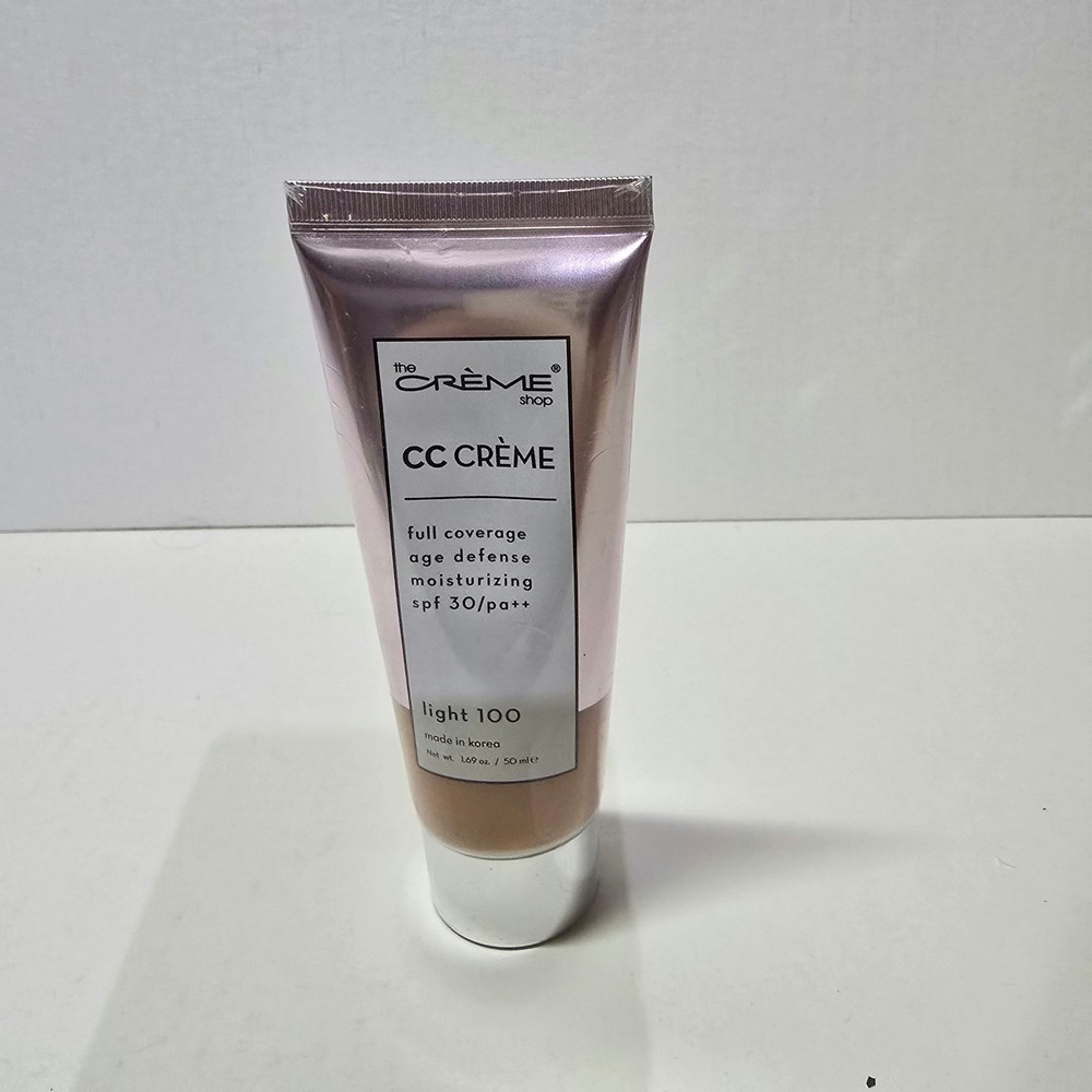 The Creme Shop CC Creme Full Coverage SPF 30 Foundation Light 100 1.69oz New
